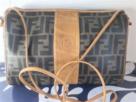 fendi zucca coated canvas crossbody bag